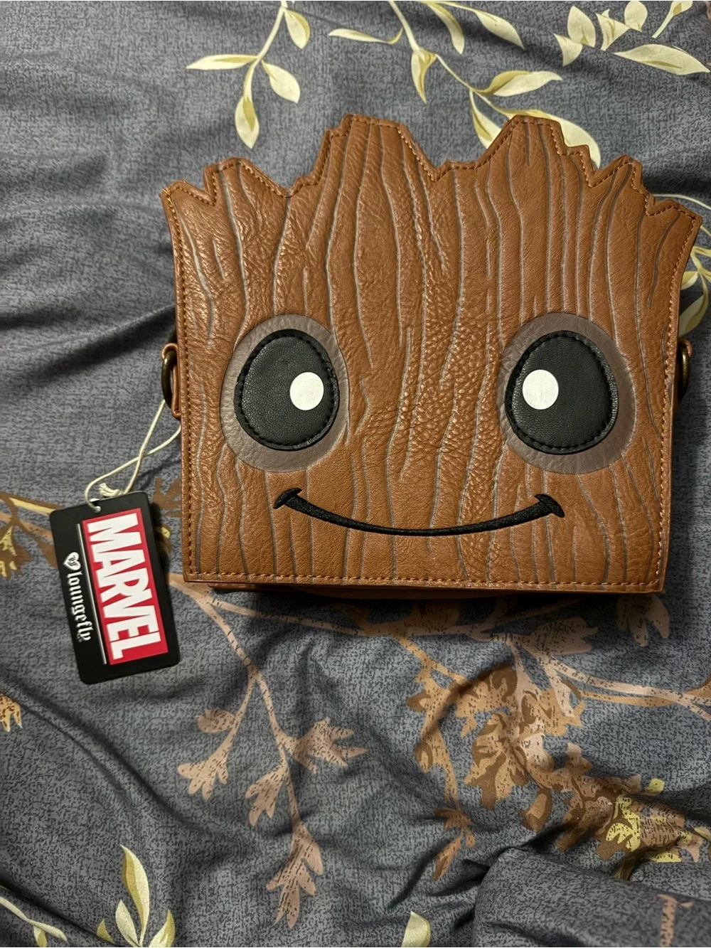 Loungefly Brown Groot Face Messenger Bag